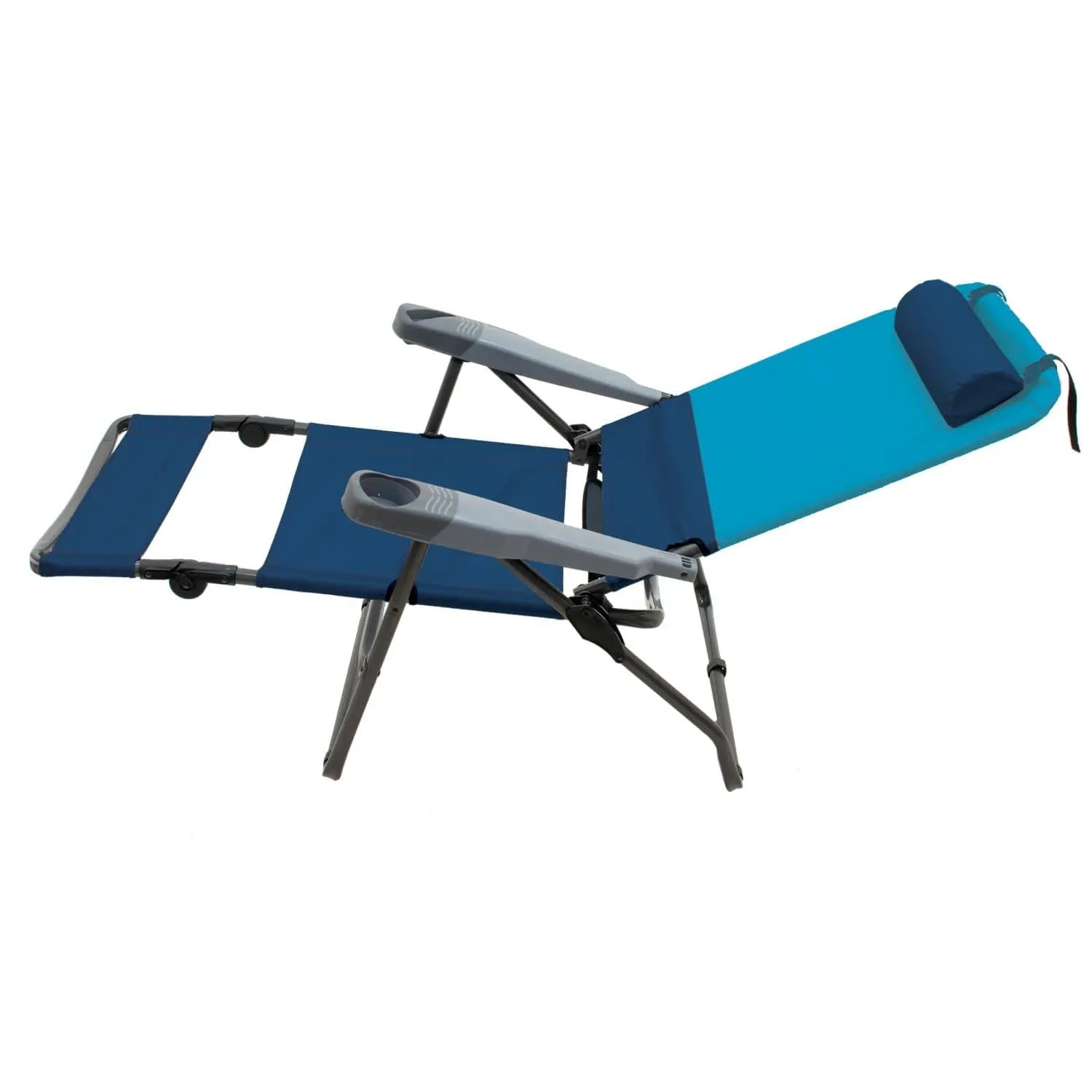 RIO Gear | 4-Position Ottoman Lounger - Blue Sky/Navy