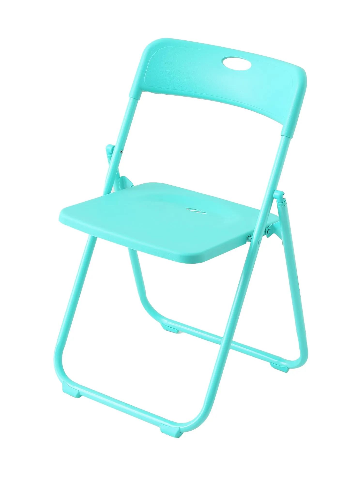 SAVYA HOME Folding Chair for Home, Garden, Terrace, Balcony, Study | Portable & Foldable Chair for Travelling, Camping | Space Saving | Outdoor Camping Chair | Anti Slip Legs | 44*42*75cm- Lake Blue