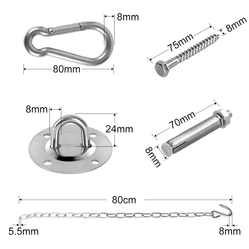 Stainless Steel Hanging Hanging Kit with Chain