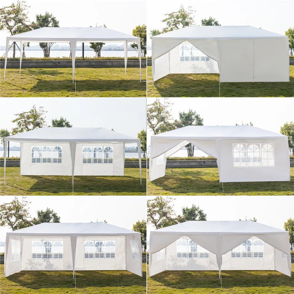 THBOXES 3x6m 6-sided 2 Doors Spiral Tube Pergola Waterproof Tent for Household Wedding Party