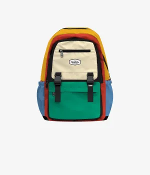 The Colourblock School Backpack Bag - Blue Atoll