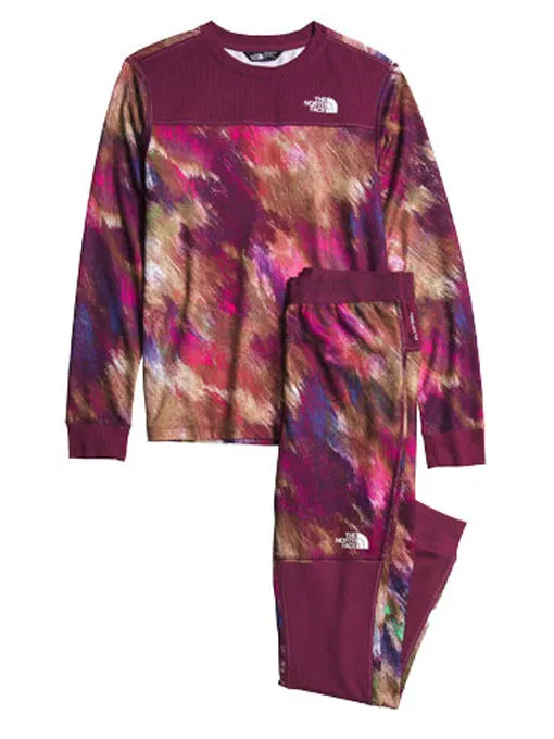 The North Face Kids' Waffle Baselayer Set Boysenberry Paint 2024