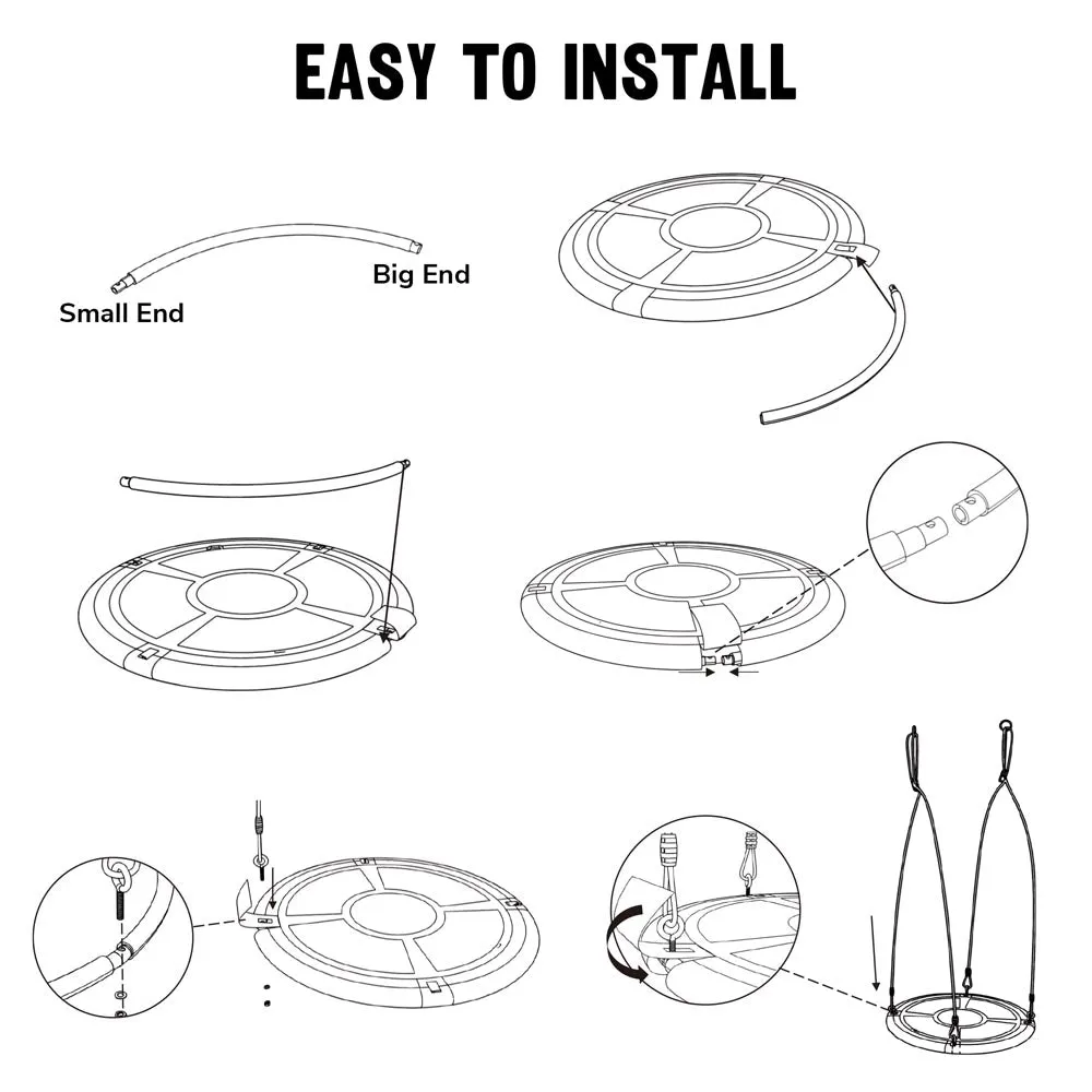 TheLAShop Saucer Swing for Swing Sets & Playsets Patio Tree