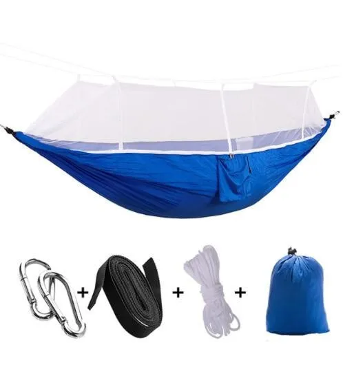 Ultralight Travel Hammock with Mosquito Net Integrated