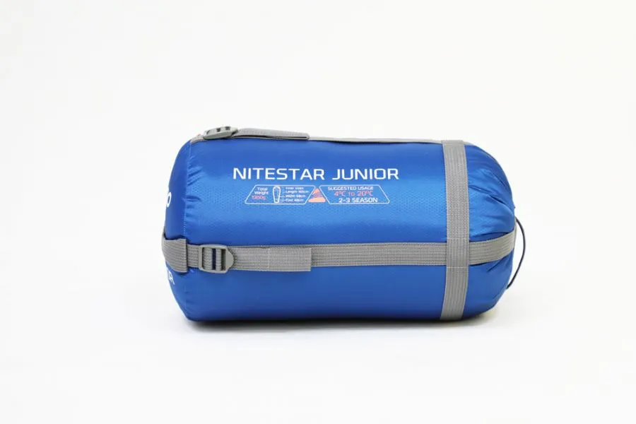 Vango Nitestar Junior Children's Sleeping Bag in Classic Blue (2-3 Season / 170cm long)